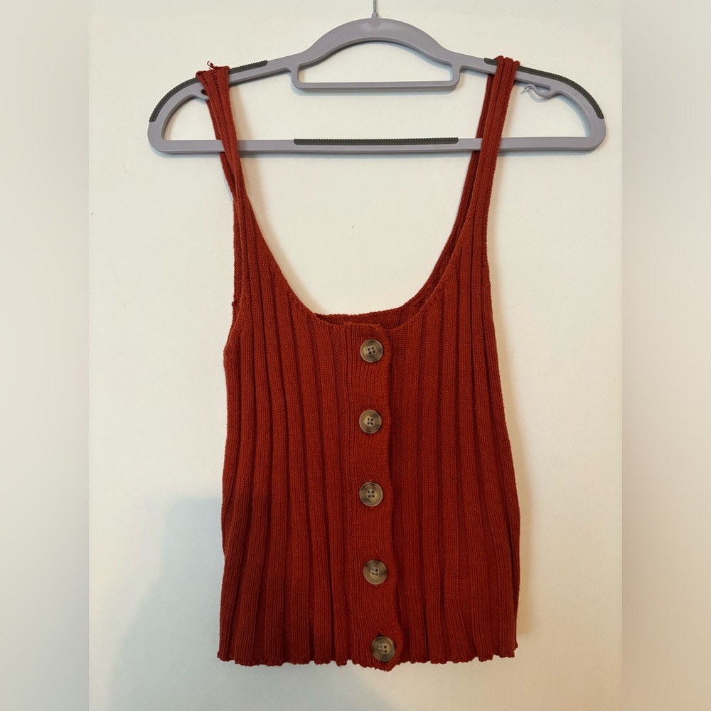 Buttoned Sweater tank